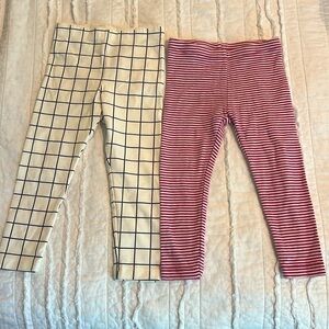 Tea Collection Leggings Lot of 2 Girls Size 18-24 months